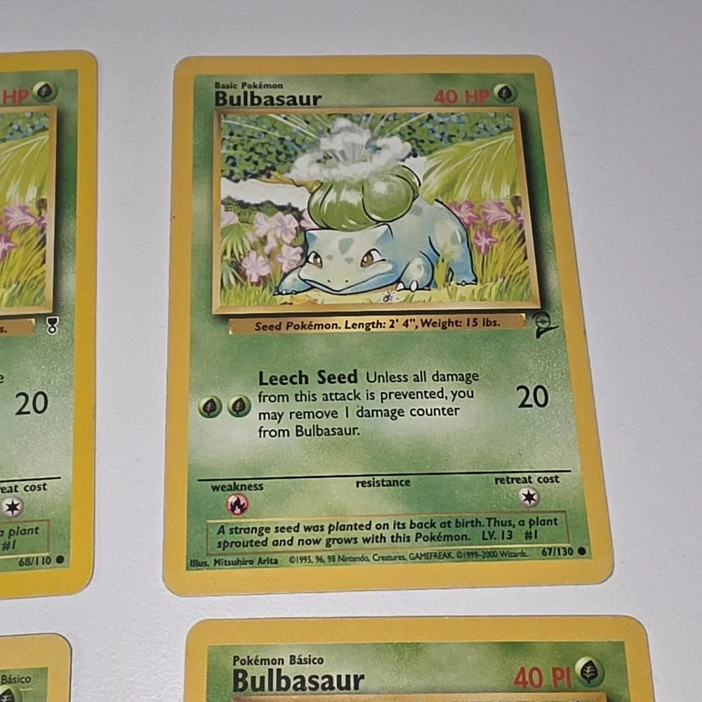 Pokemon Card Lot Bulbasaur Legendary Collection Base 2 Spanish Ivysaur 4 Cards